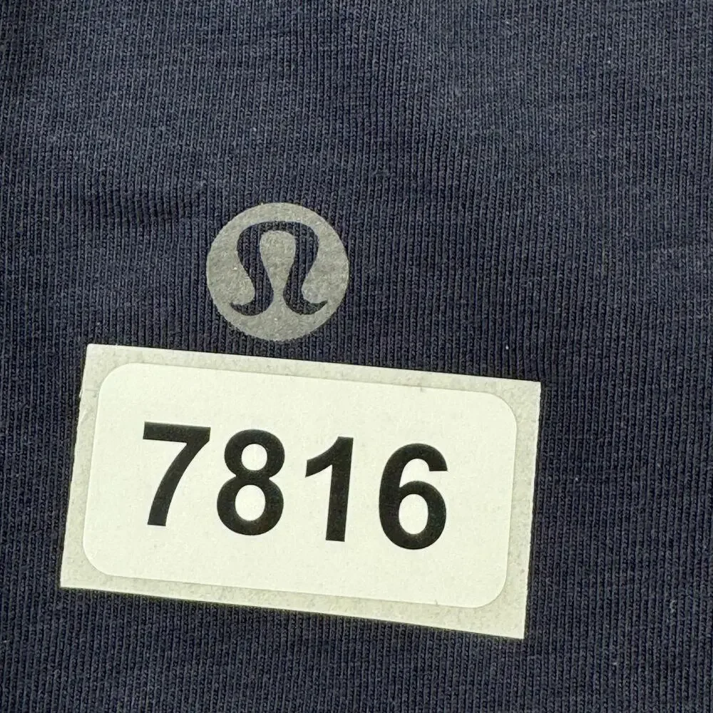 Lululemon Navy Blue Long Sleeve Pullover Crew Shirt Chest Pocket Size Medium